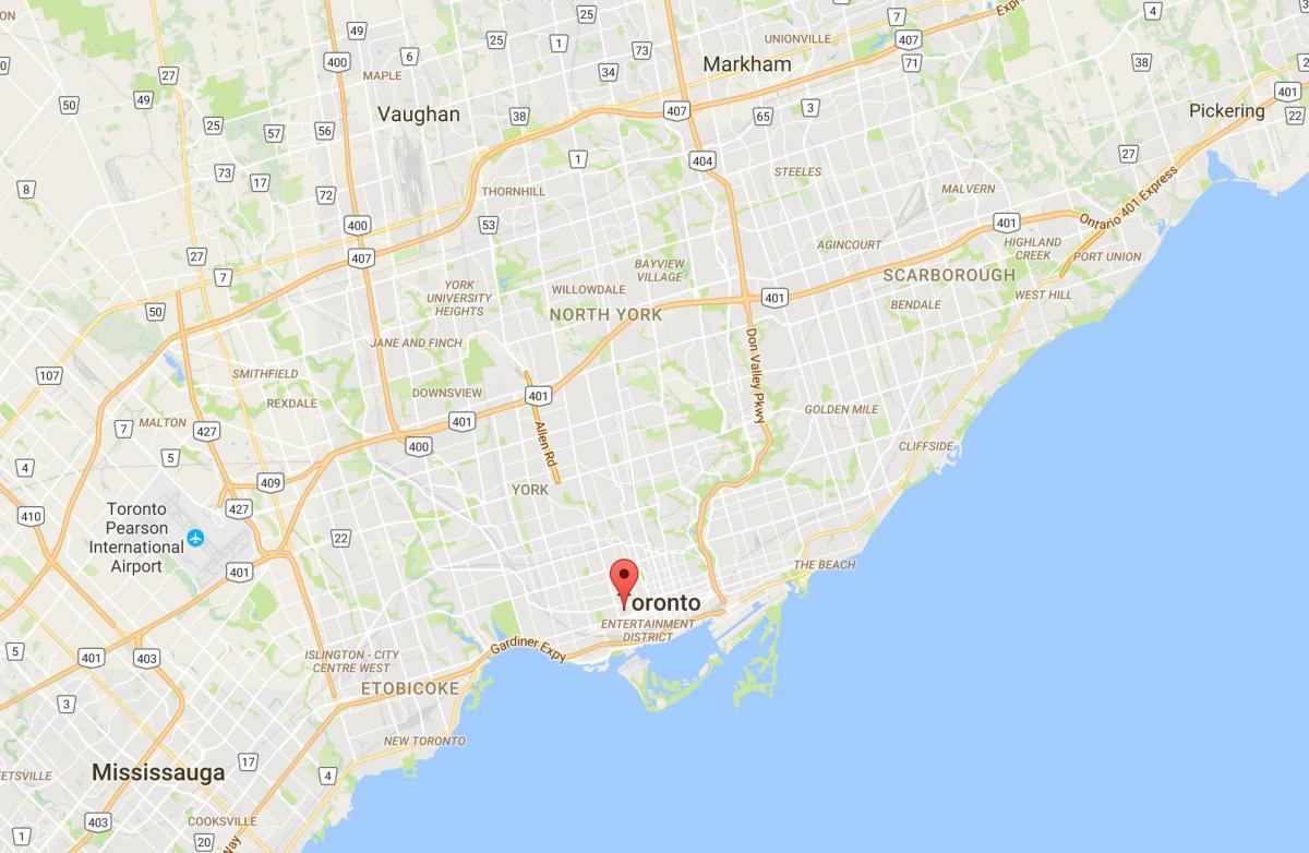 Kaart Alexandra park district Toronto