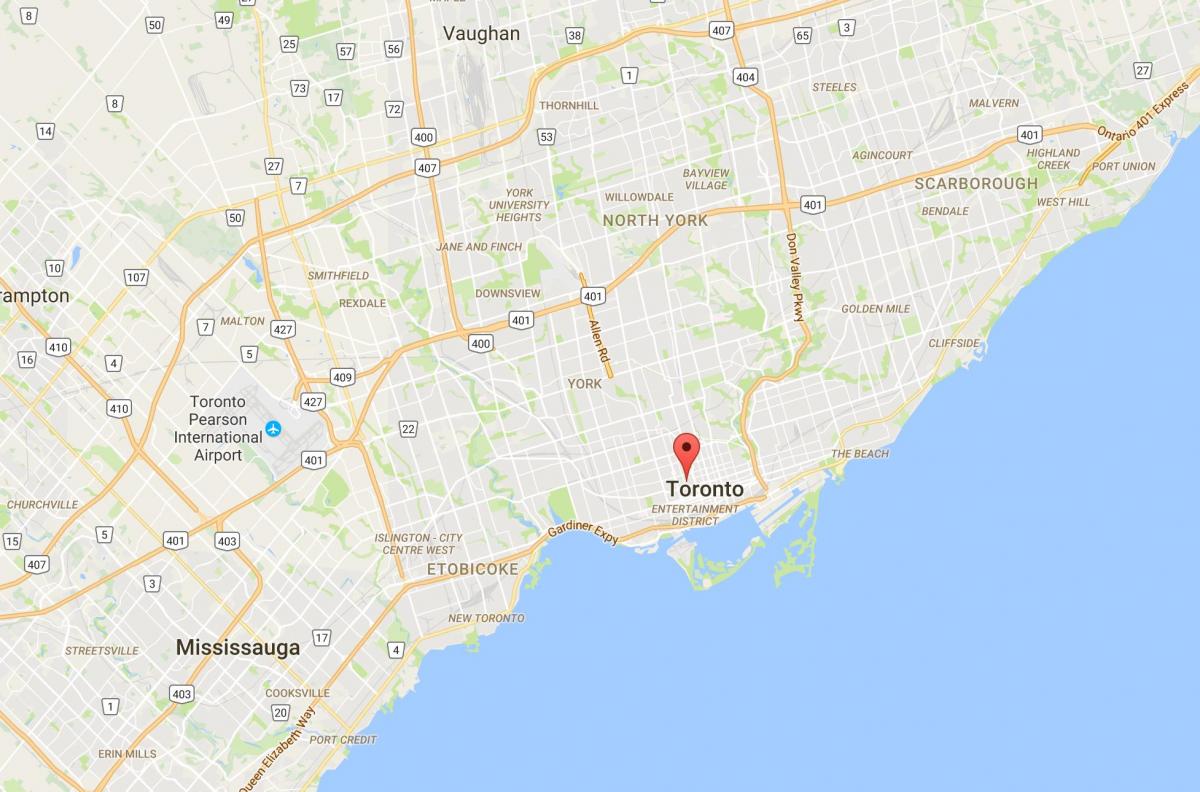 Kaart Baldwin Küla Toronto linnaosa
