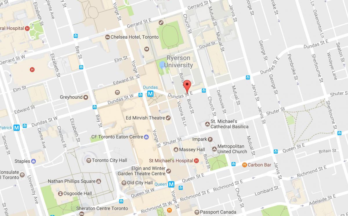 Kaart Bond street Toronto