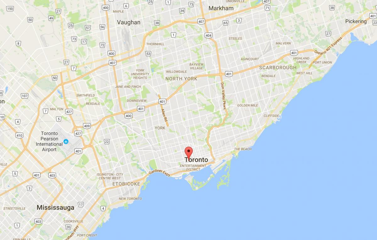 Kaart Chinatown linnaosa Toronto