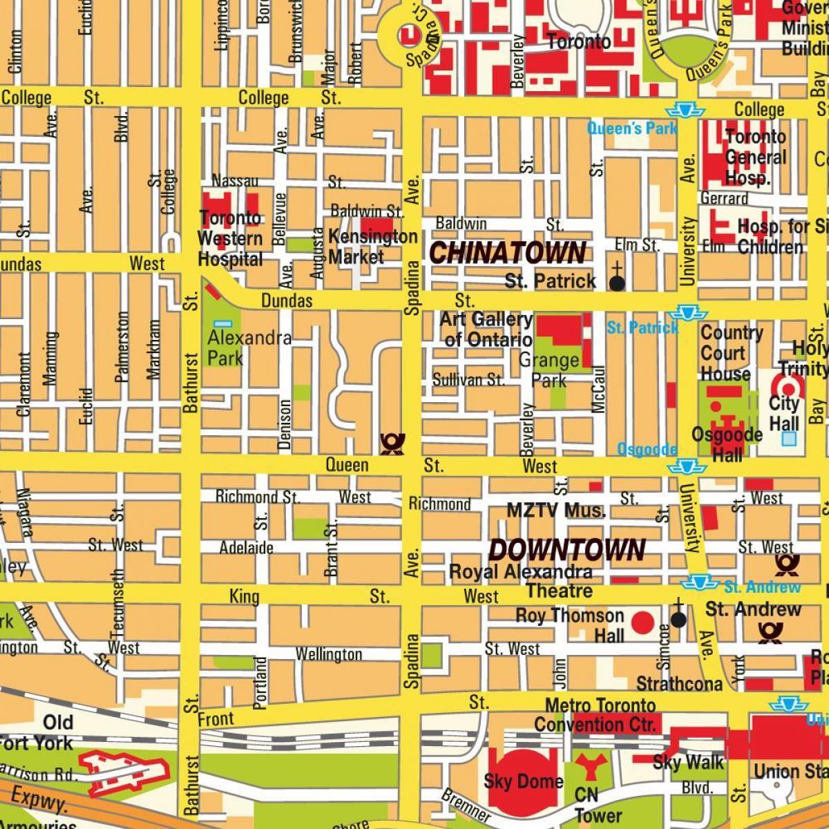 Kaart Chinatown Ontario