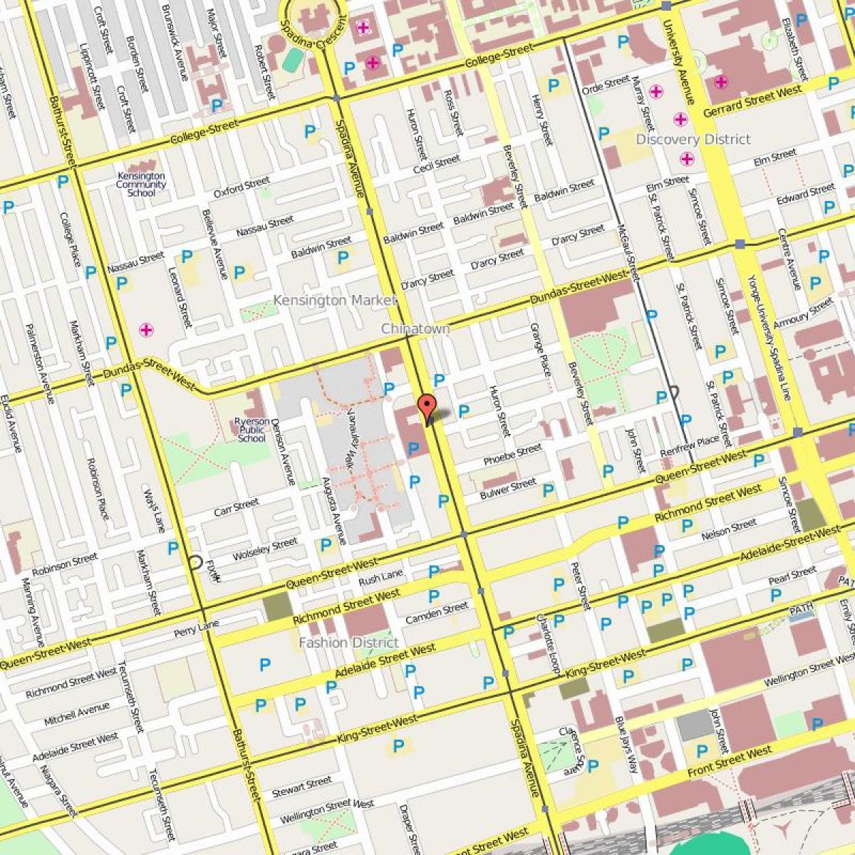 Kaart Chinatown Toronto