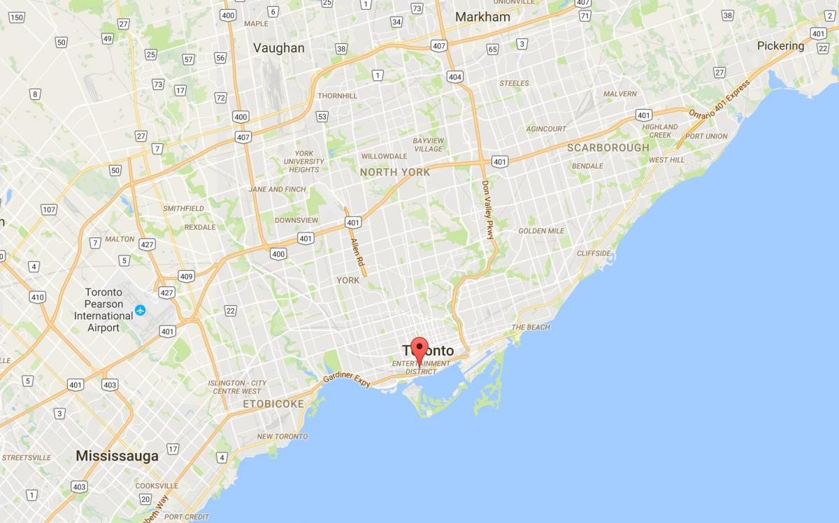 Kaart CityPlace linnaosa Toronto
