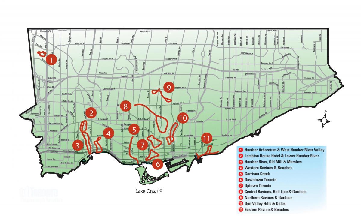 Kaart discovery kõndida Toronto