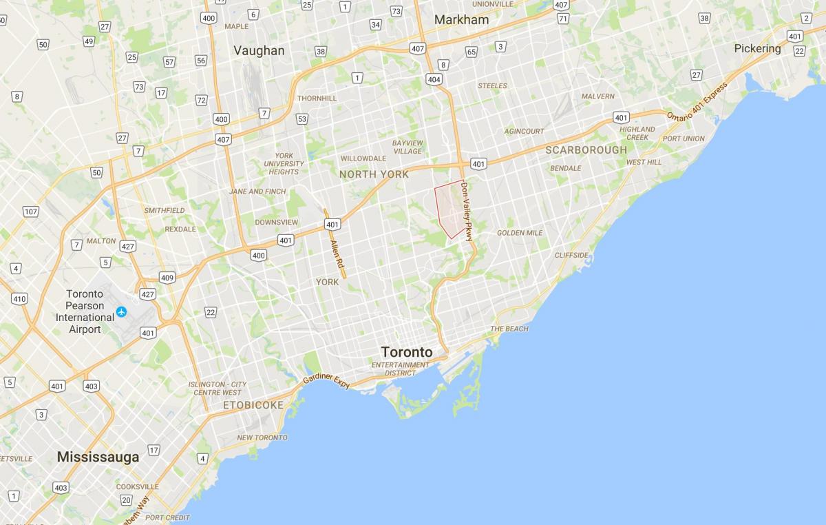 Kaart Ei Veskid piirkond Toronto