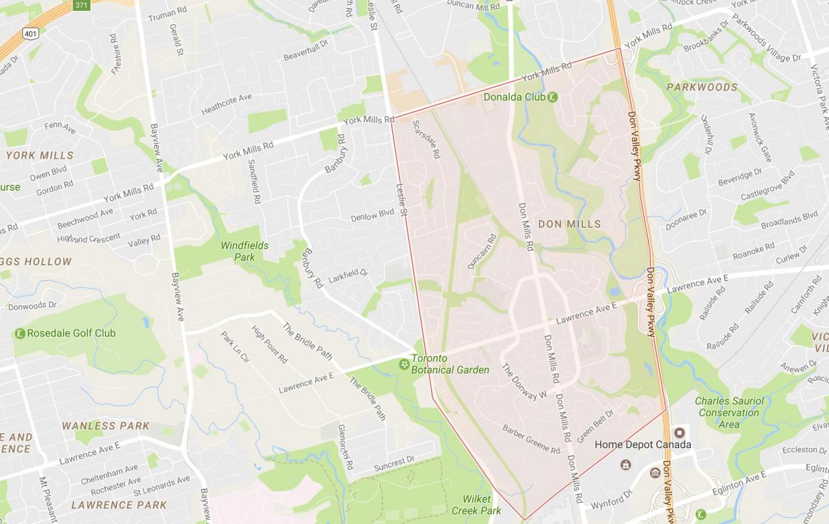 Kaart Ei Veskid naabrus-Toronto