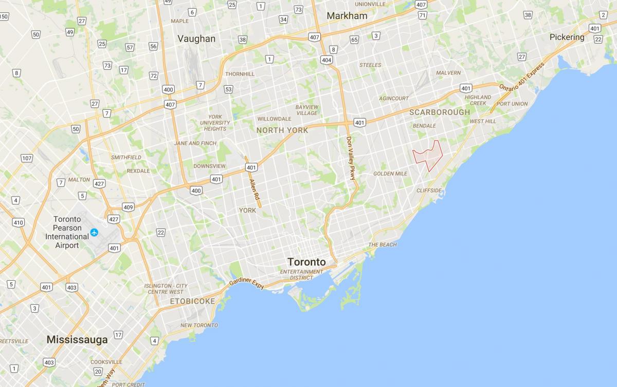 Kaart Eglinton Ida-Toronto linnaosa