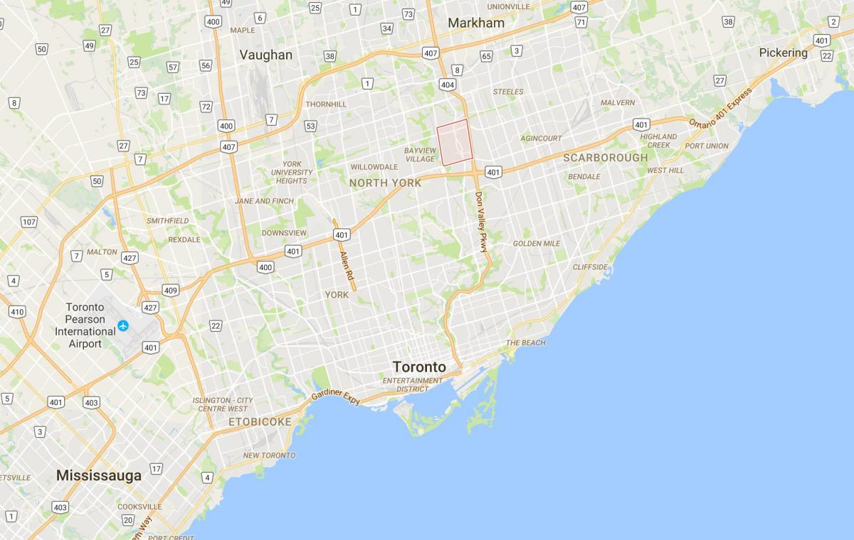 Kaart Ei Oru Küla Toronto linnaosa