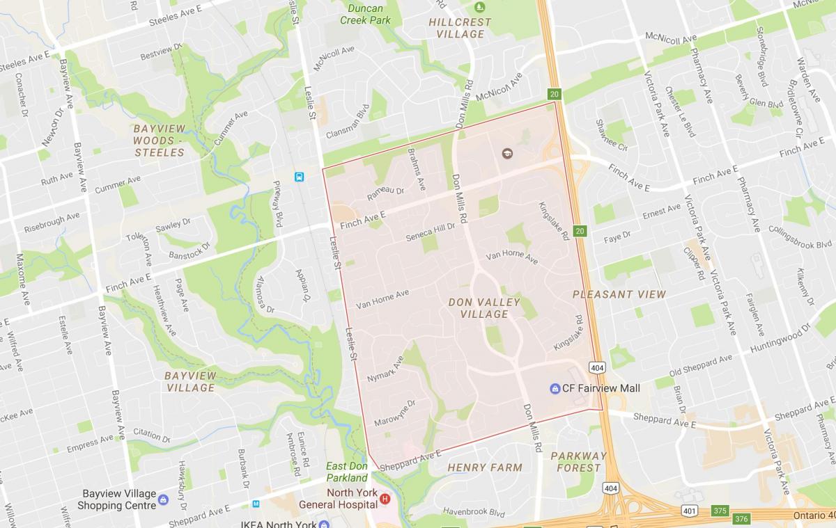 Kaart Ei Oru Küla naabrus-Toronto