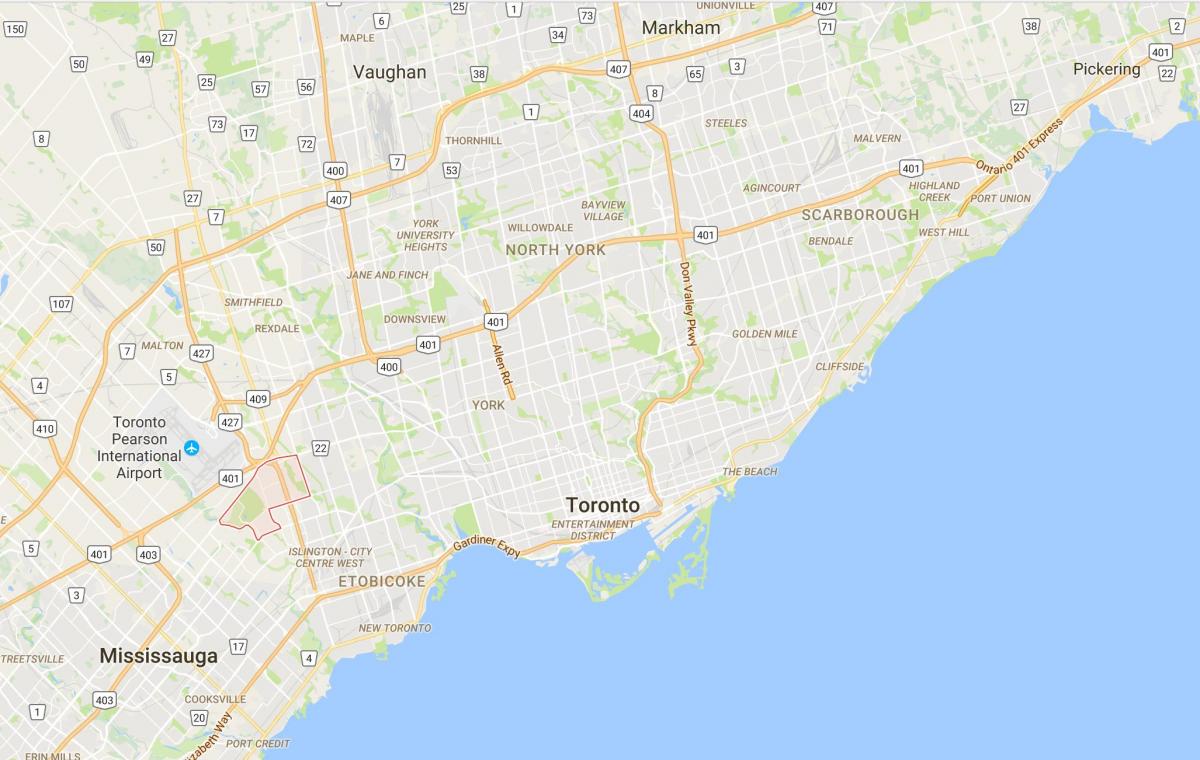 Kaart Eringate linnaosa Toronto
