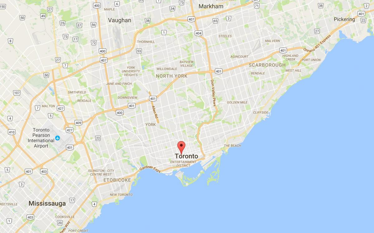 Kaart Grange Park district Toronto