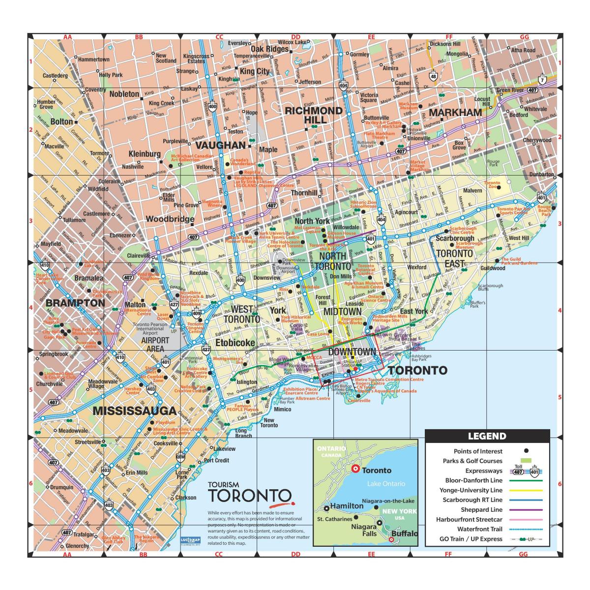 Kaart on suurem Toronto piirkonnas