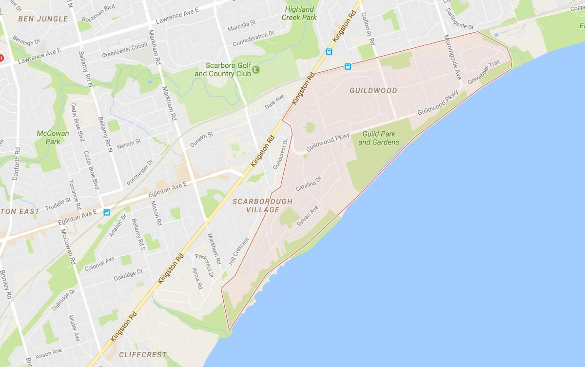 Kaart Guildwood naabrus-Toronto