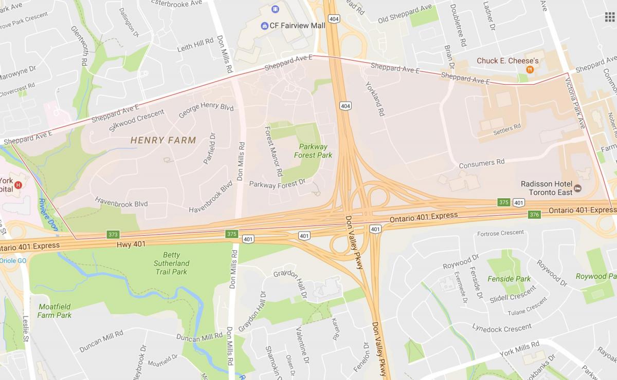 Kaart Henry Talu naabrus-Toronto