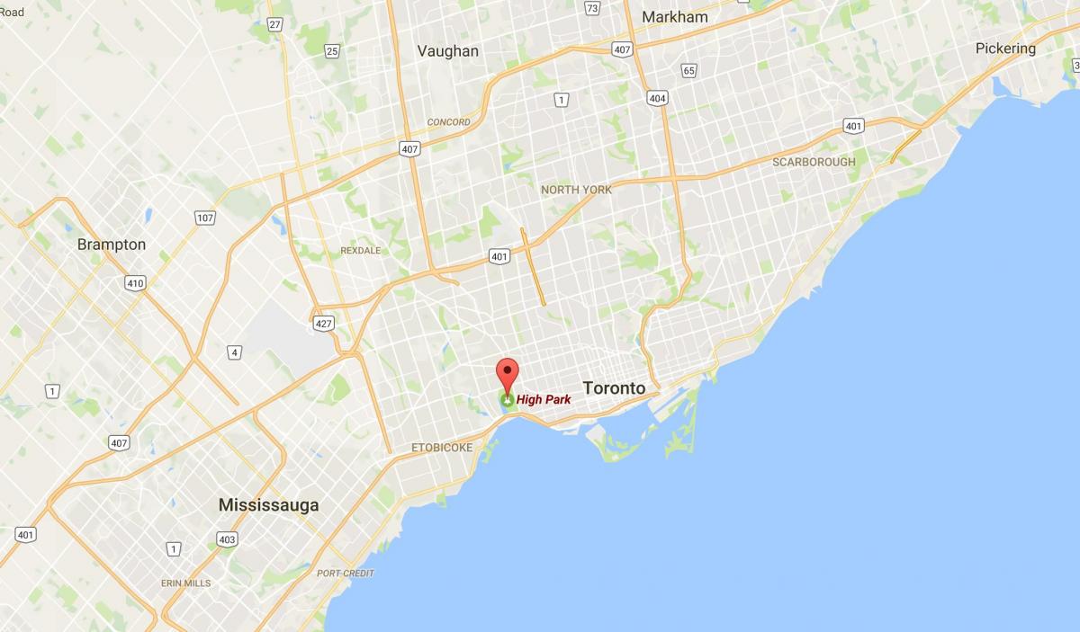 Kaart High Park district Toronto