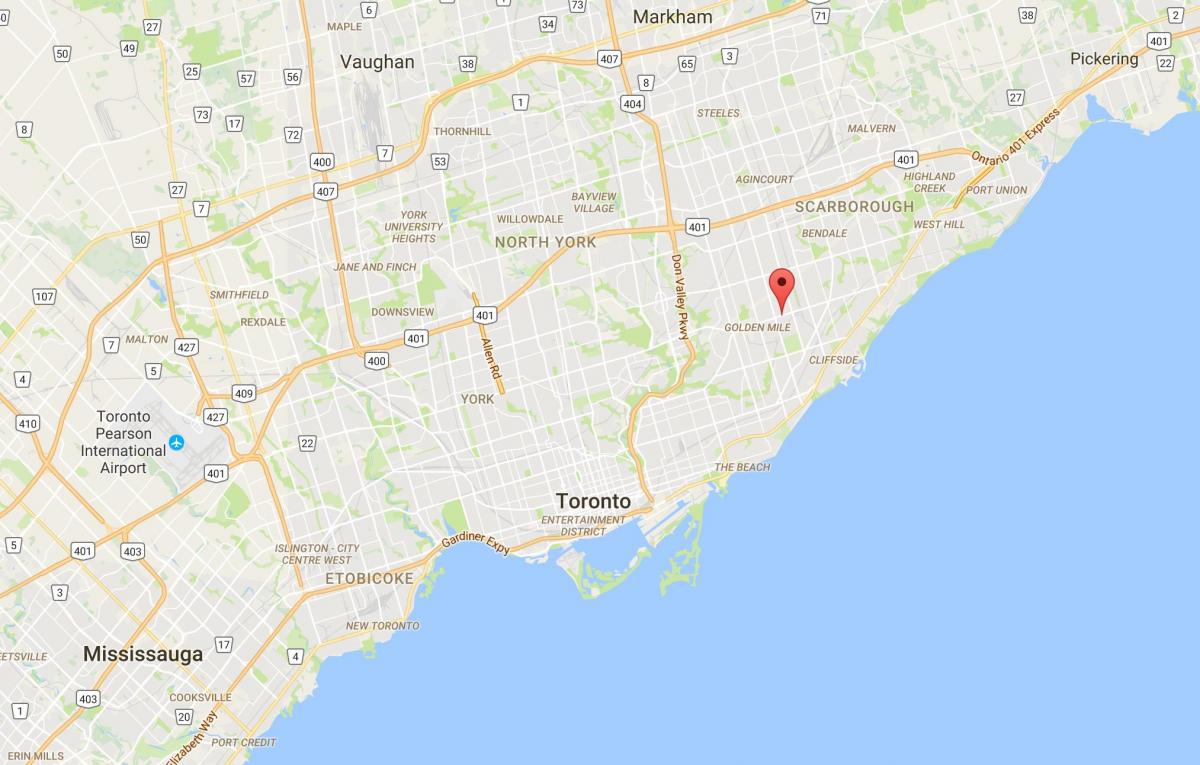 Kaart Ionview linnaosa Toronto