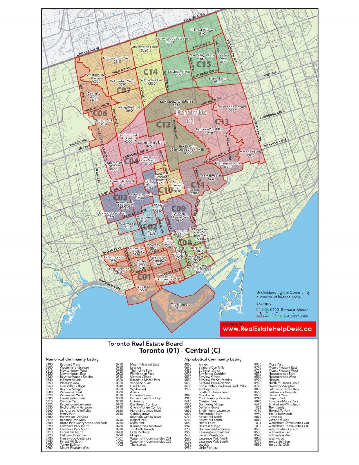 Kaart Kesk-Toronto