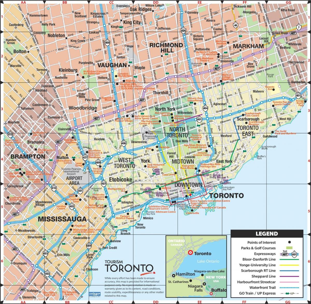 Kaart Kiirliiklusega Toronto