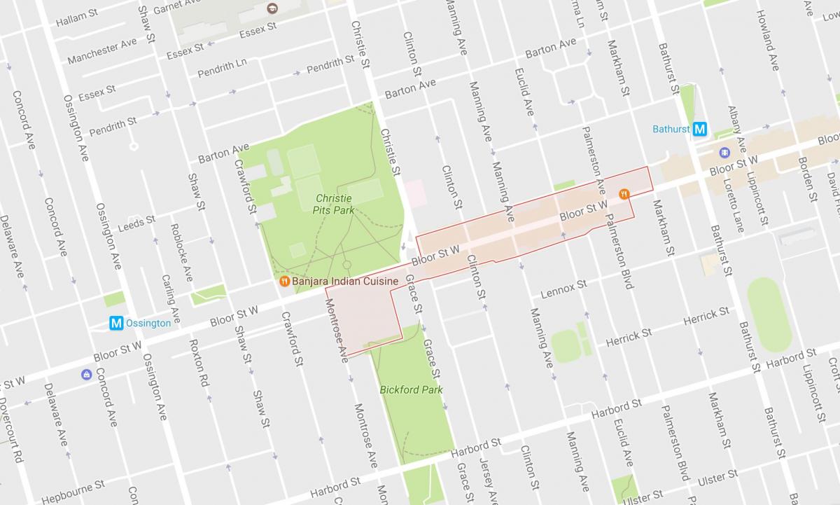 Kaart Koreatown naabrus-Toronto