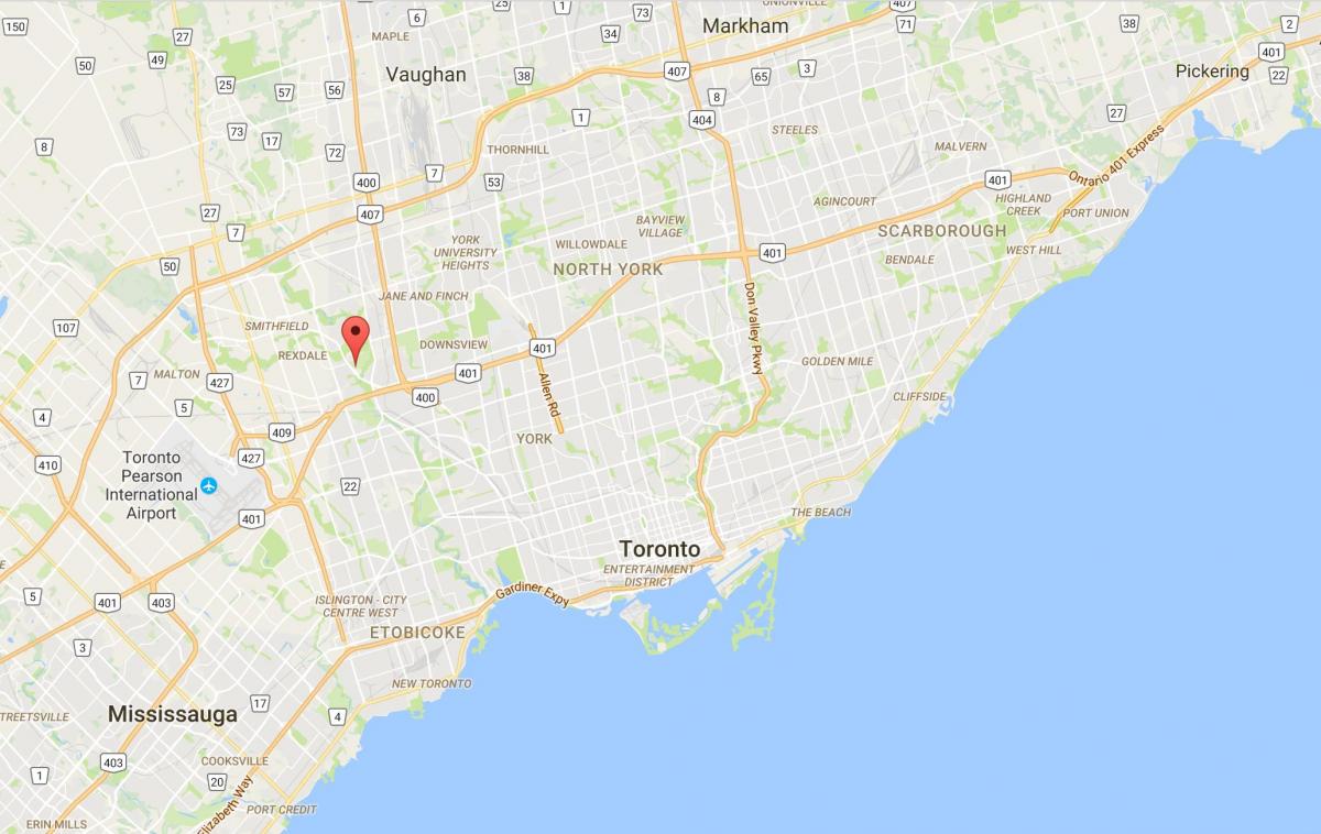 Kaart Jalakad linnaosa Toronto