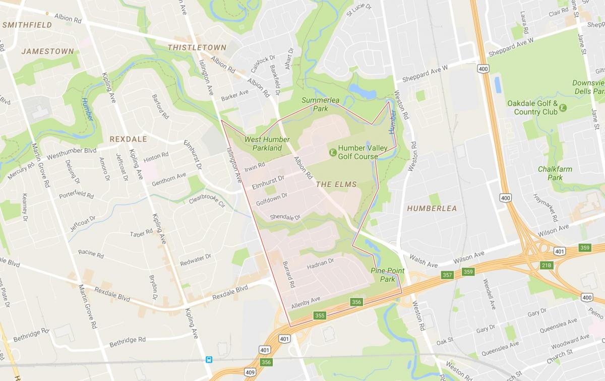 Kaart Jalakad naabrus-Toronto
