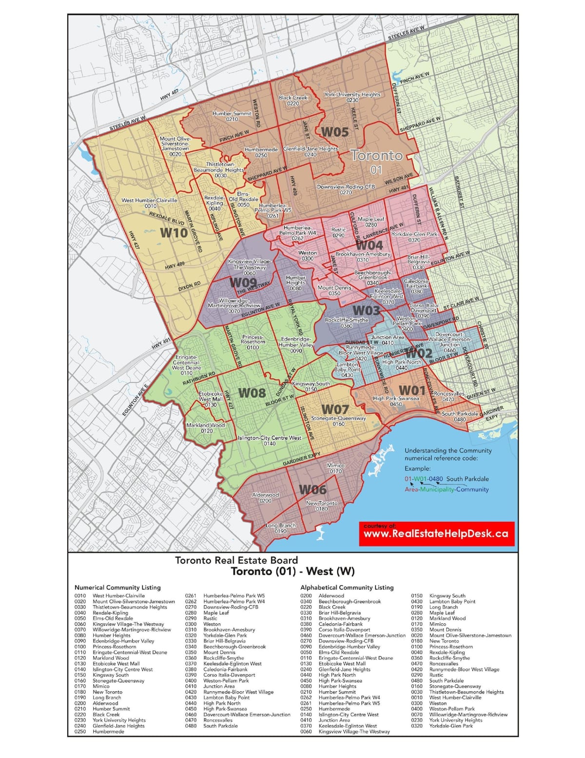 Kaart lääne-Toronto