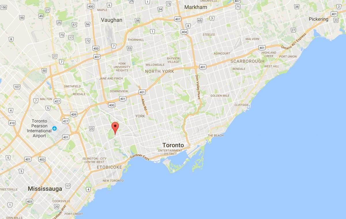 Kaart Lambton linnaosa Toronto