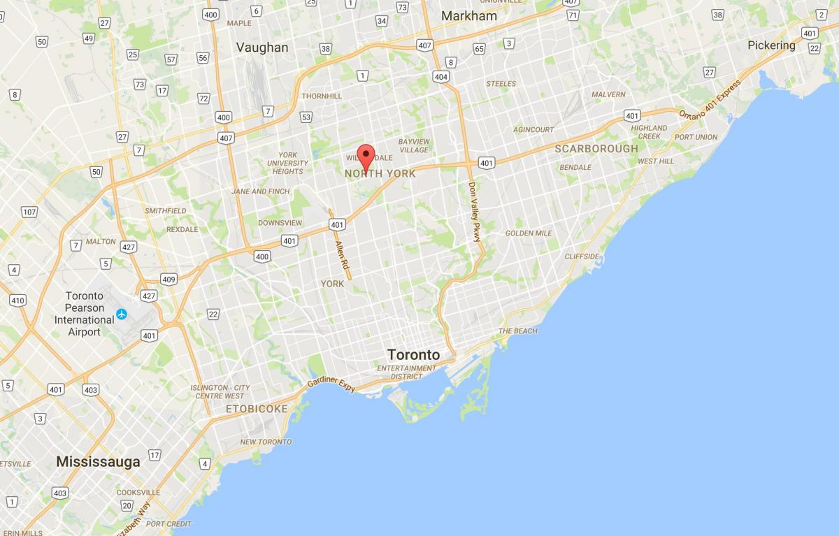 Kaart Lansing linnaosa Toronto