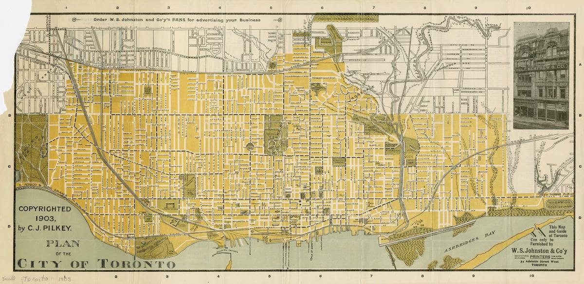 Kaart linna Toronto 1903