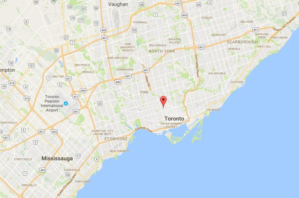Kaart Lisa linnaosa Toronto