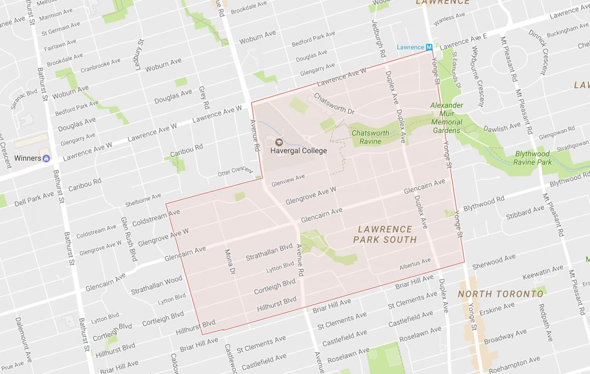 Kaart Lytton Park naabruses Toronto