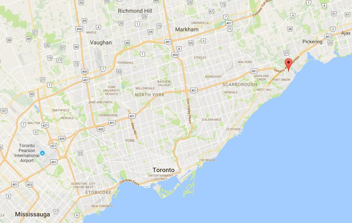 Kaart Lääne-Rouge linnaosa Toronto