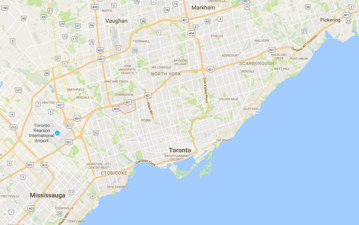 Kaart Maple Leaf linnaosa Toronto