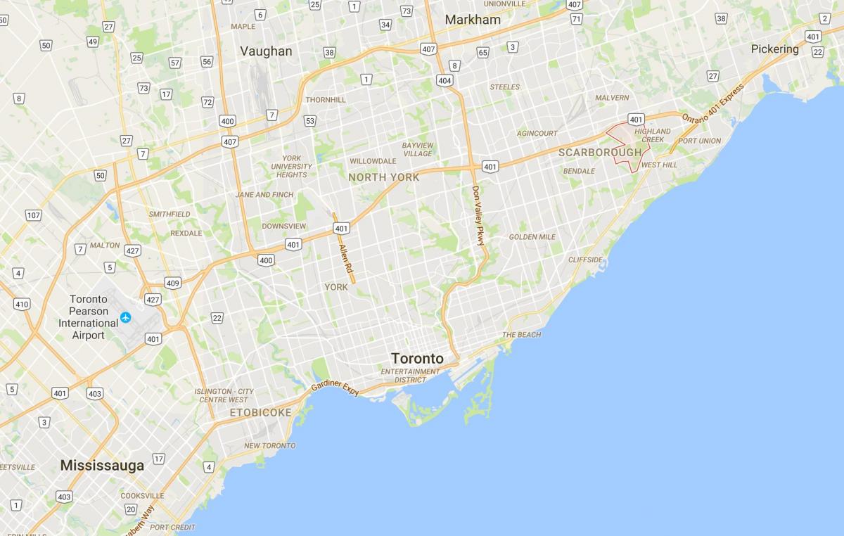 Kaart Morningside linnaosa Toronto