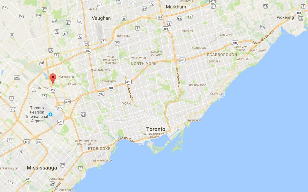 Kaart Naabruses linnaosa Toronto