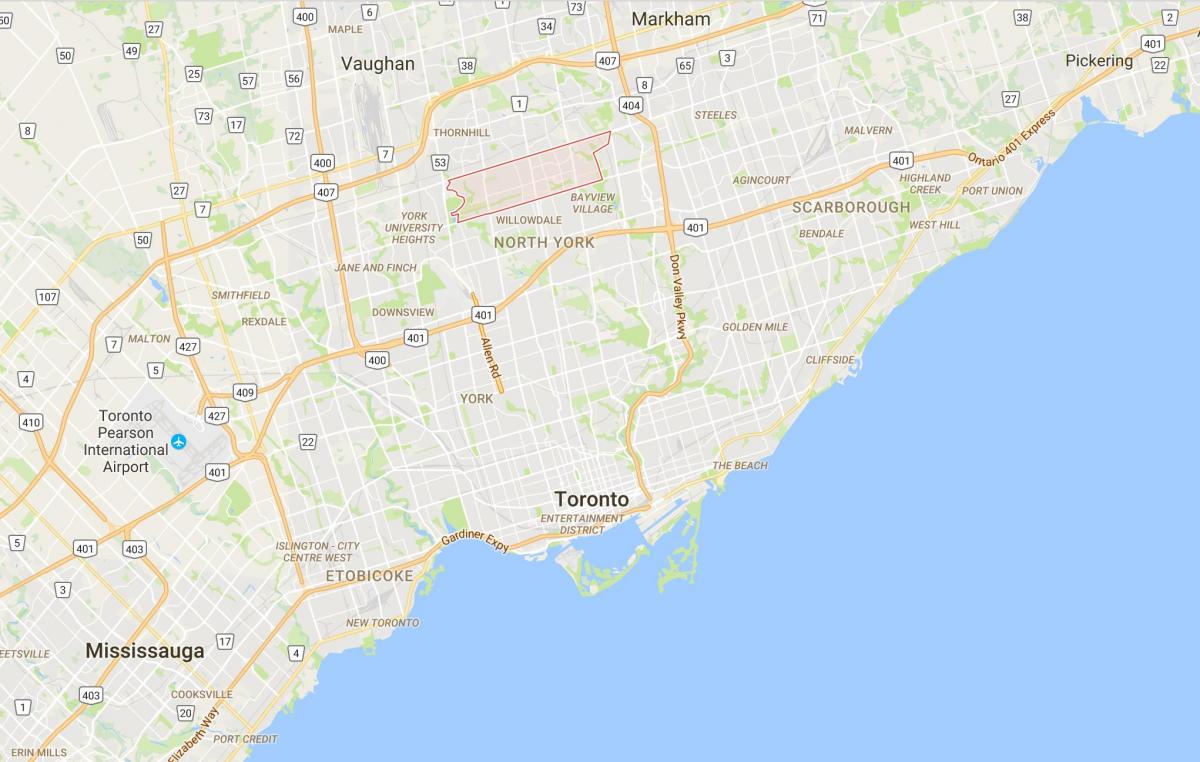Kaart Newtonbrook linnaosa Toronto