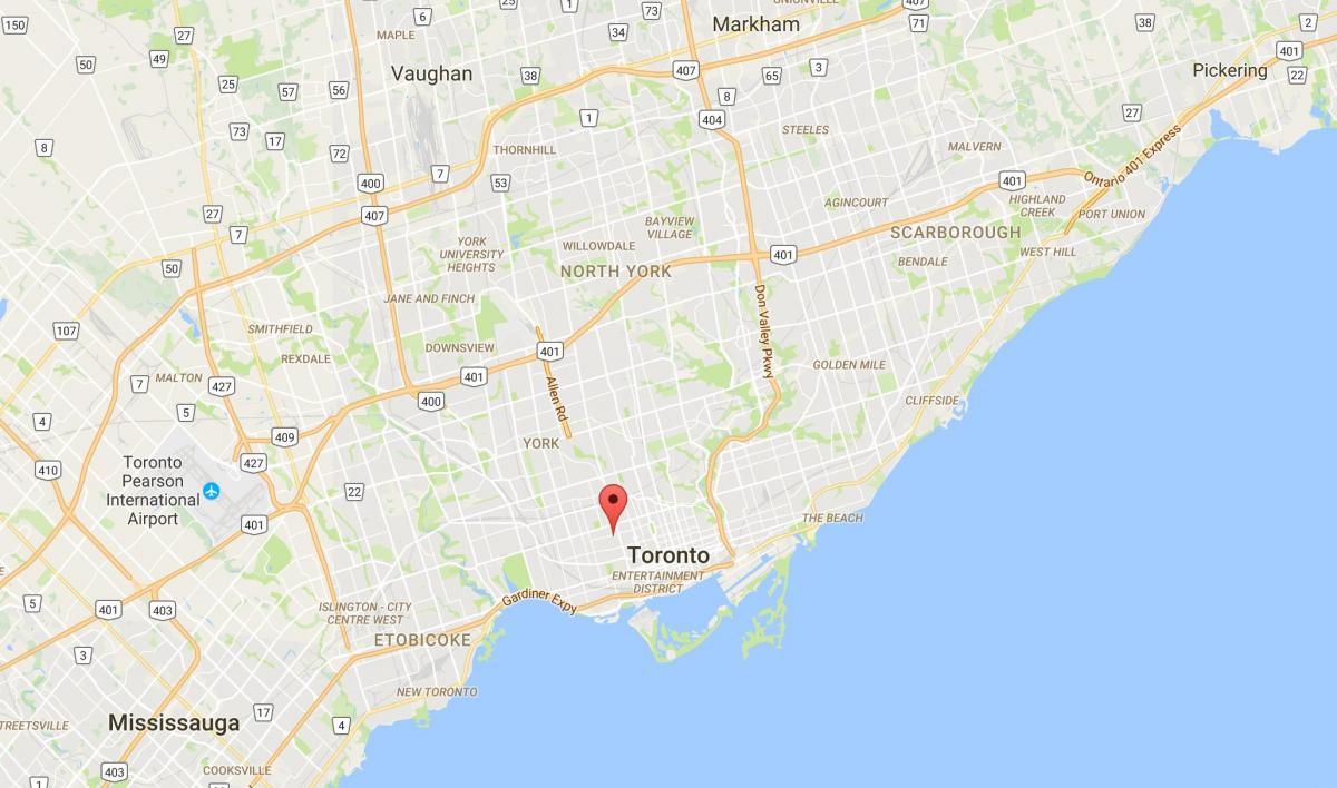 Kaart Palmerston linnaosa Toronto