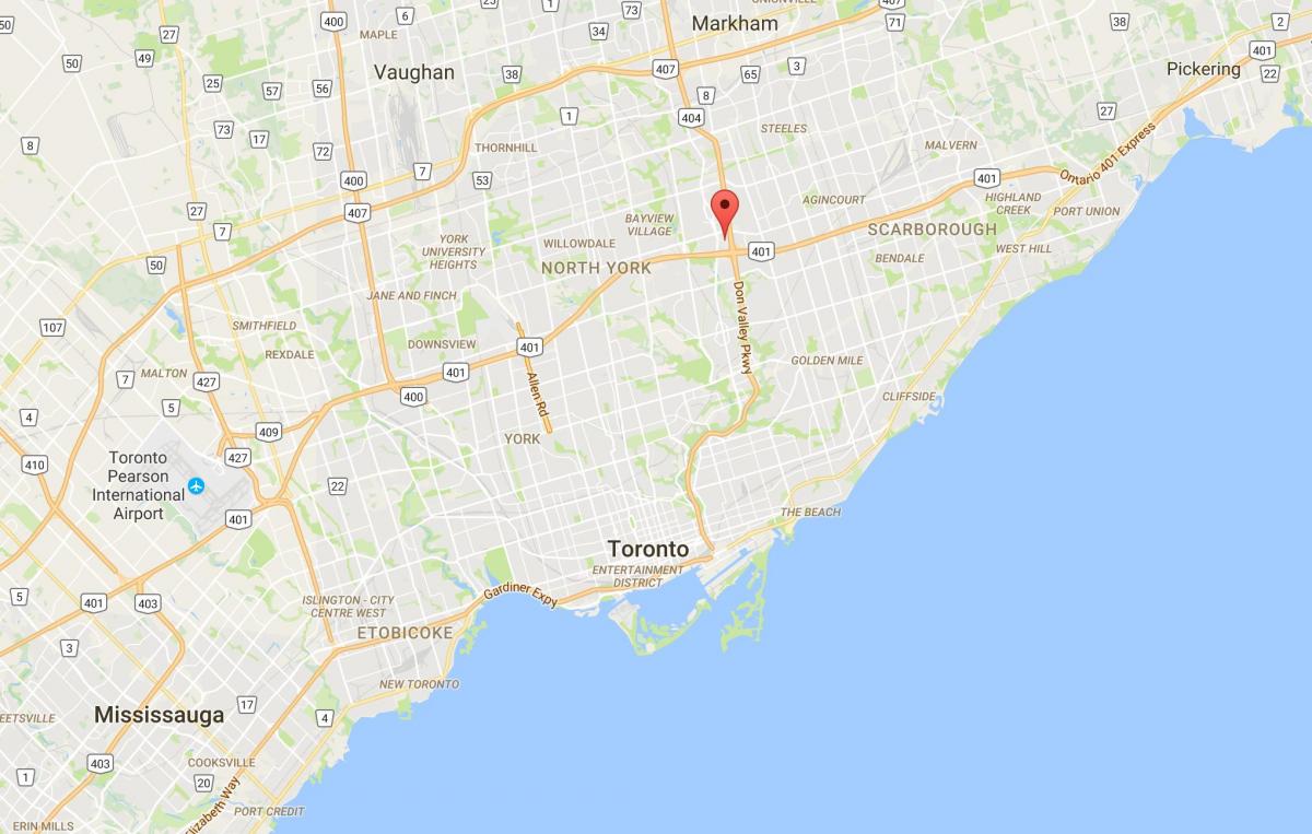 Kaart Parkway metskonna Toronto