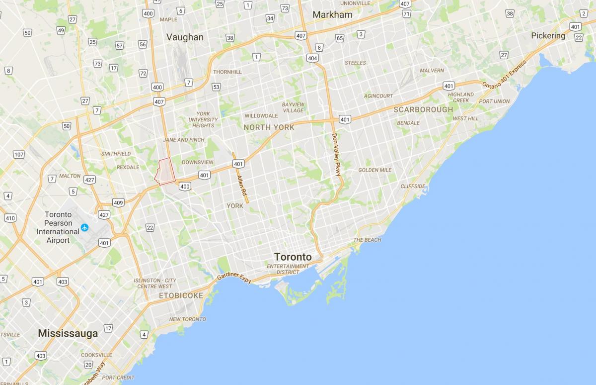 Kaart Pelmo Park – Humberlea linnaosa Toronto