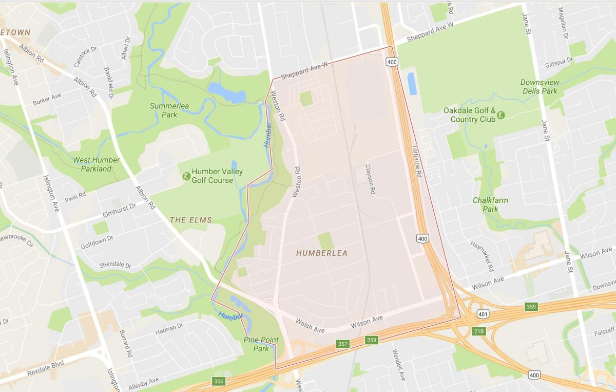Kaart Pelmo Park – Humberlea naabrus-Toronto