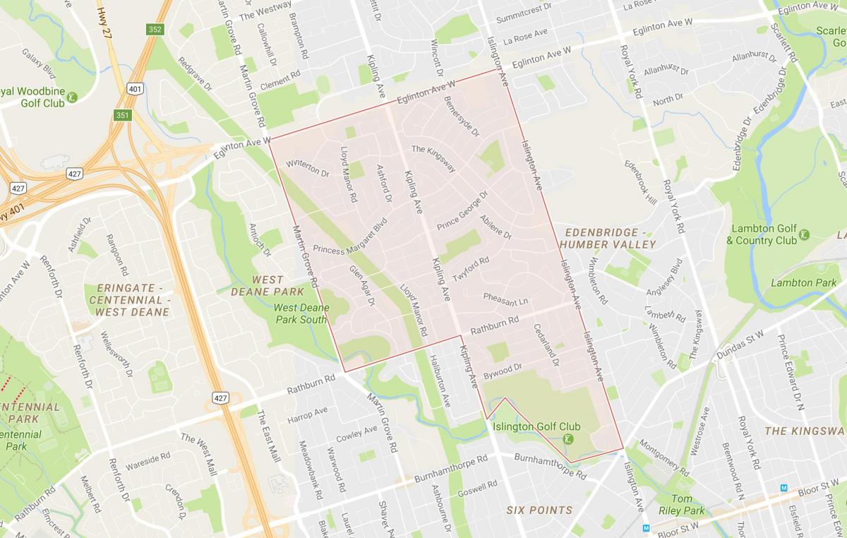Kaart Printsess Aiad naabruses Toronto
