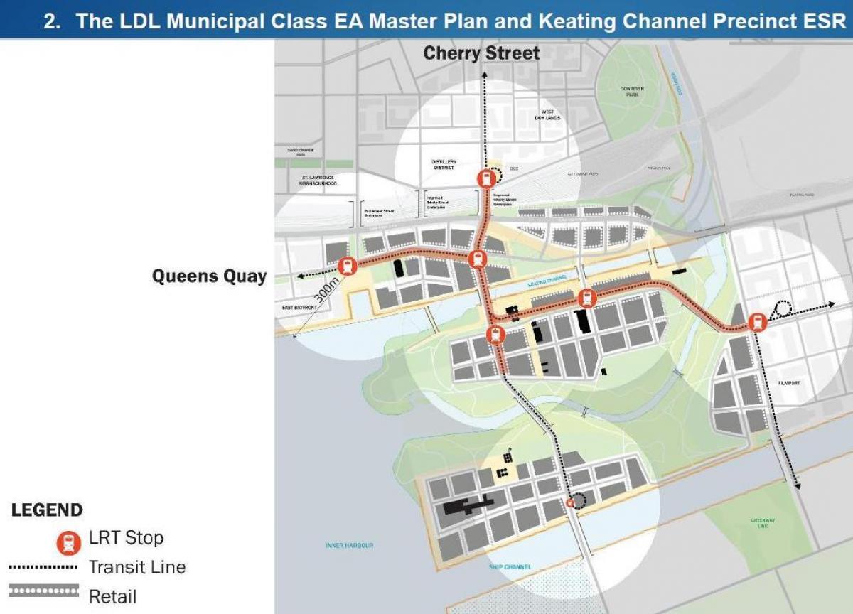 Kaart Projets Ida-Waterfront Ida-Bayfront Toronto