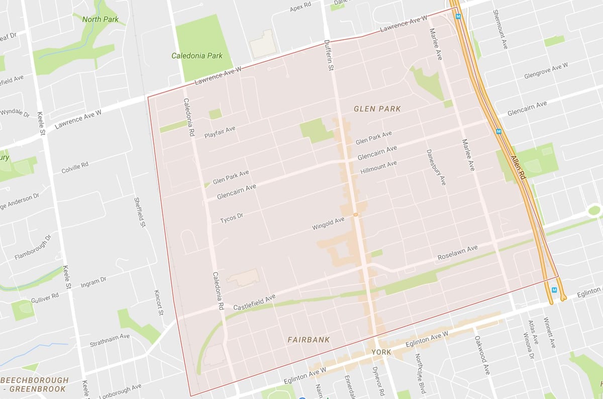 Kaart Puukanerva Hill–Belgravia naabrus-Toronto