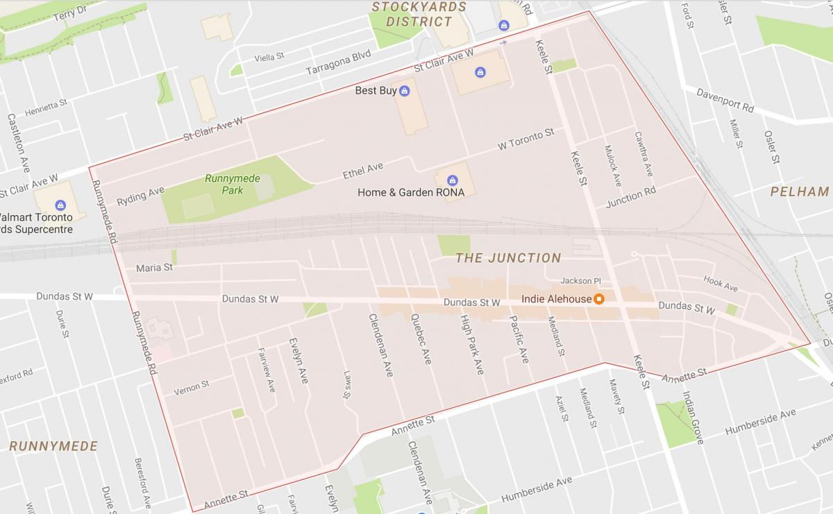 Kaart Ristmikul naabrus-Toronto