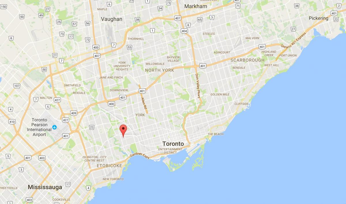 Kaart Runnymede linnaosa Toronto