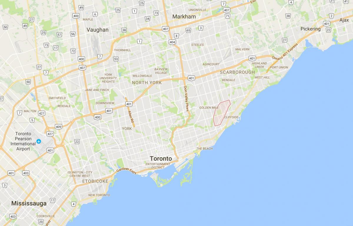 Kaart Scarborough Toronto Junctiondistrict