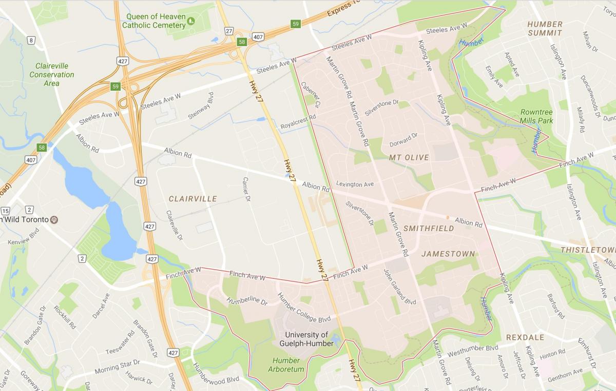 Kaart Smithfield naabrus naabruses Toronto