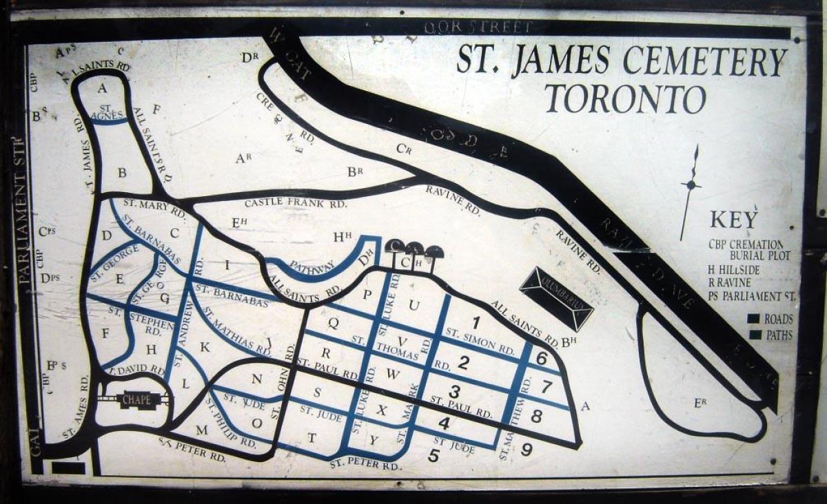 Kaart, St James kalmistu
