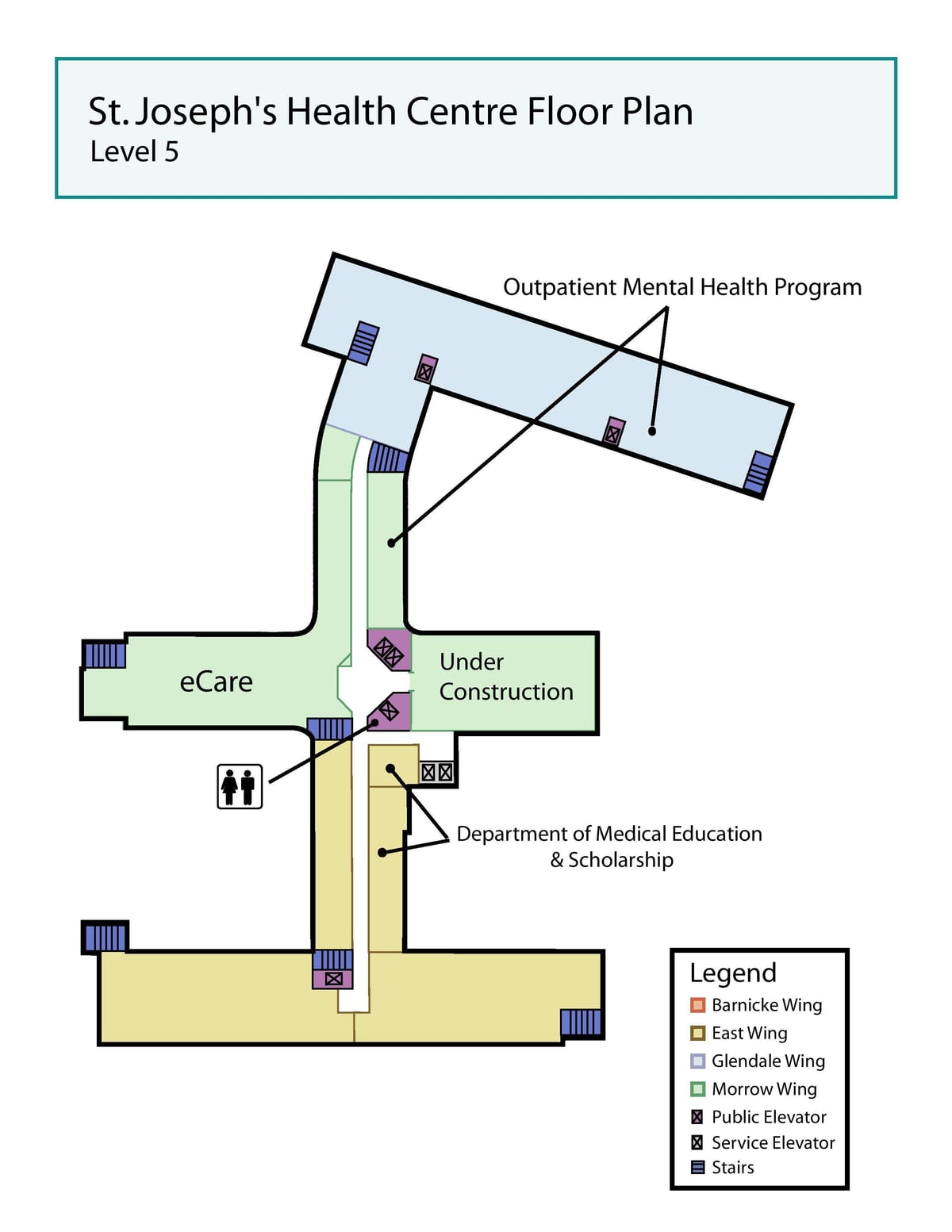 Kaart St. Joseph ' s Health centre Toronto tase 5