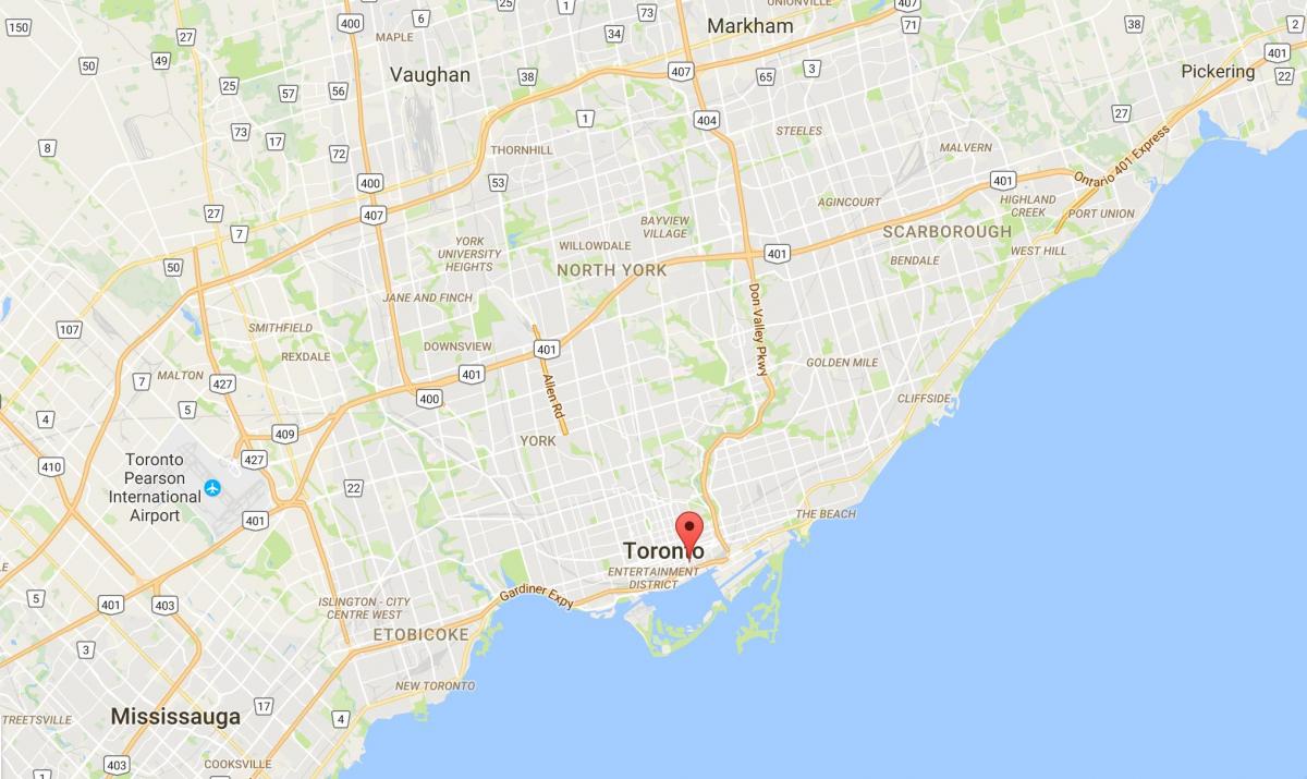 Kaart St. Lawrence linnaosa Toronto